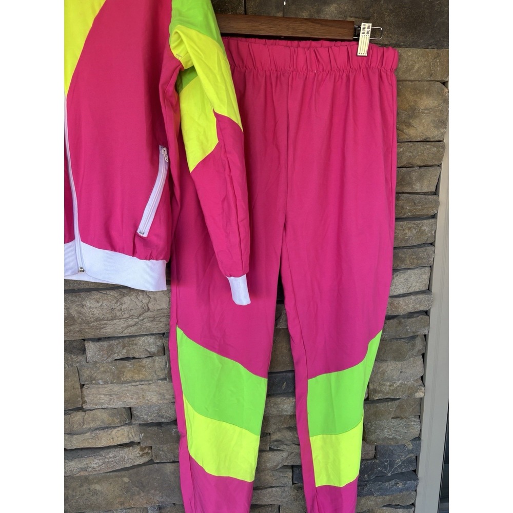 90s Hip Hop Costume Retro Style Tracksuit Jacket & Pants Set Size Small - Picture 2 of 8